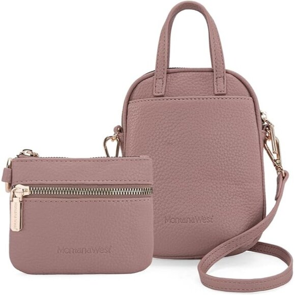 Montana West Handbags - Montana West Crossbody Bag Pink Cell Phone Shoulder Purse Adjustable Strap